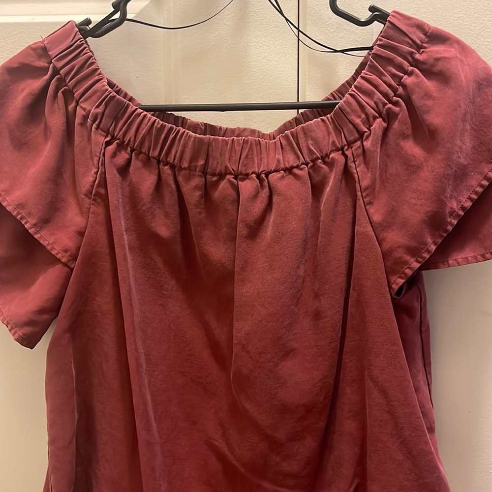 Over the shoulder blouse
